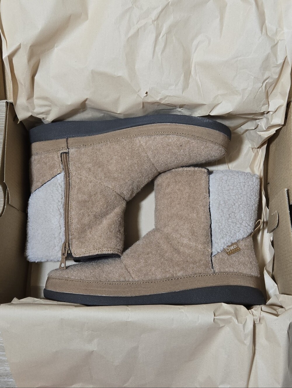 Chaco Women's Revel Tall Tan & Cream Winter Boots